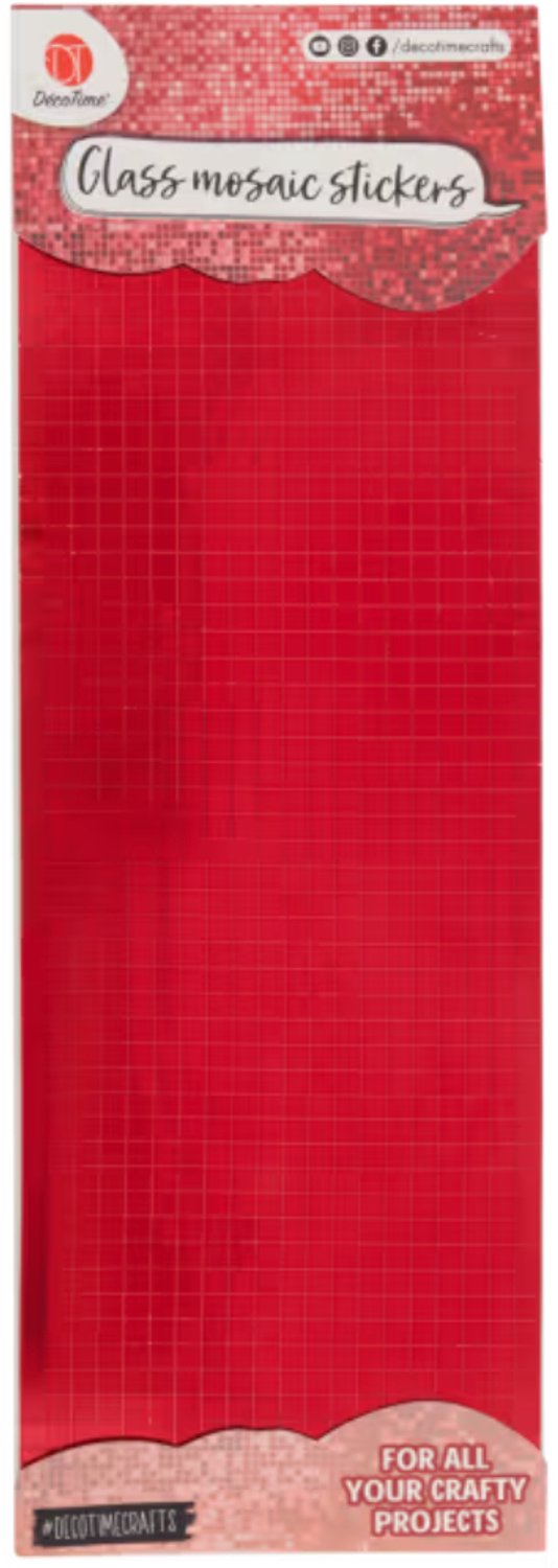 1200 DécoTime stickers van glasmozaïek - Rood