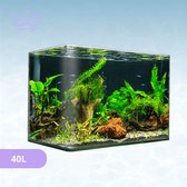 AquaKonings – Aquarium – Aquarium met afgeronde hoeken - Open Aquarium - Aquariumkit 50x27x30 40L