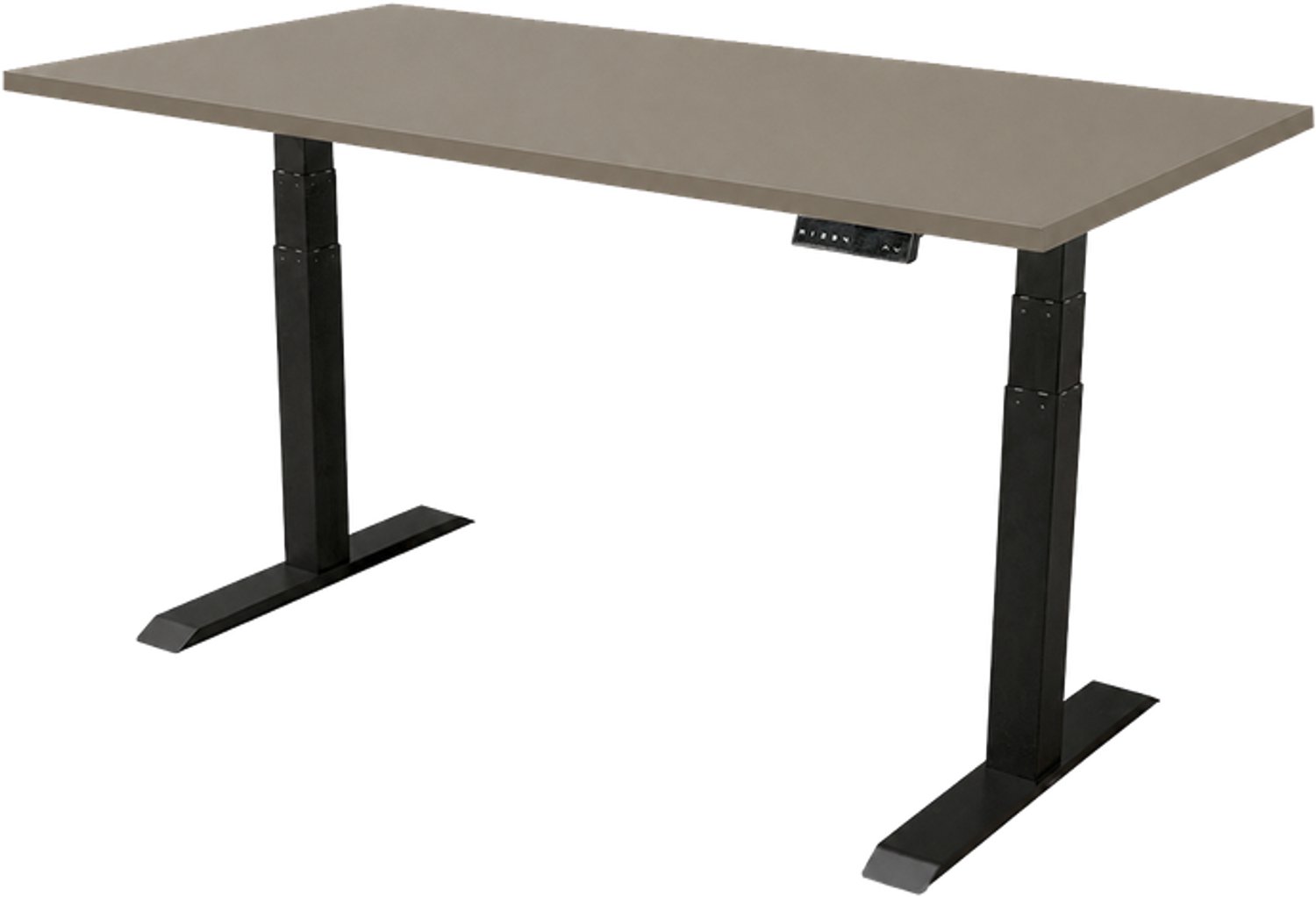 Sedero Elektrisch verstelbaar bureau - 160x80 cm - Dual motor - Zwart / Taupe