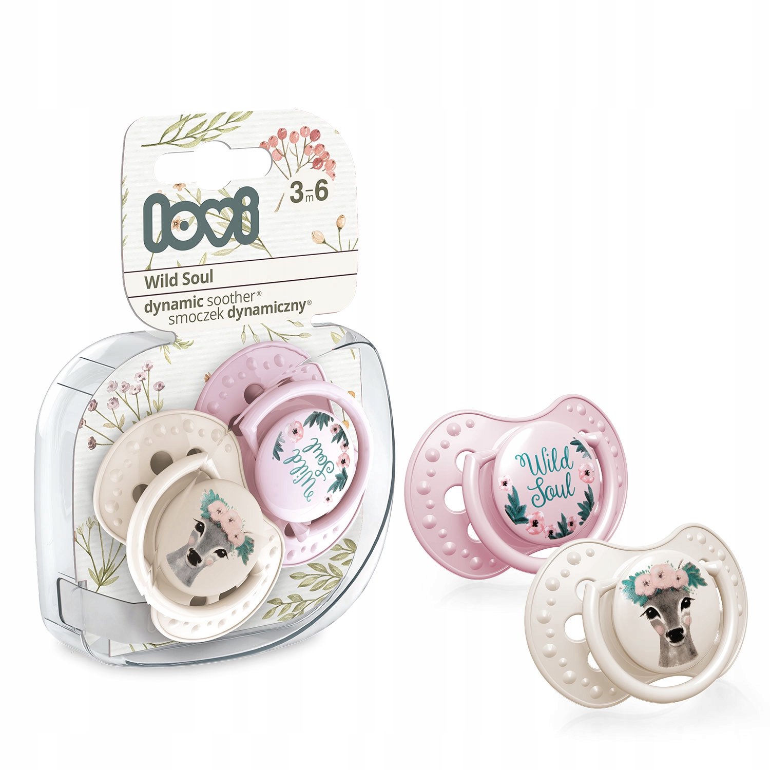LOVI Dynamische Speen 3-6m Meisje - 2 Stuks