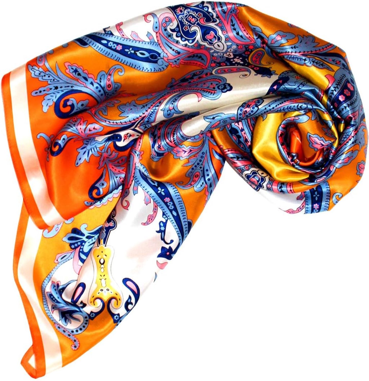 Lorenzo Cana Dames Zijden Sjaal 100% Zijde Barok Paisley 90x90 cm