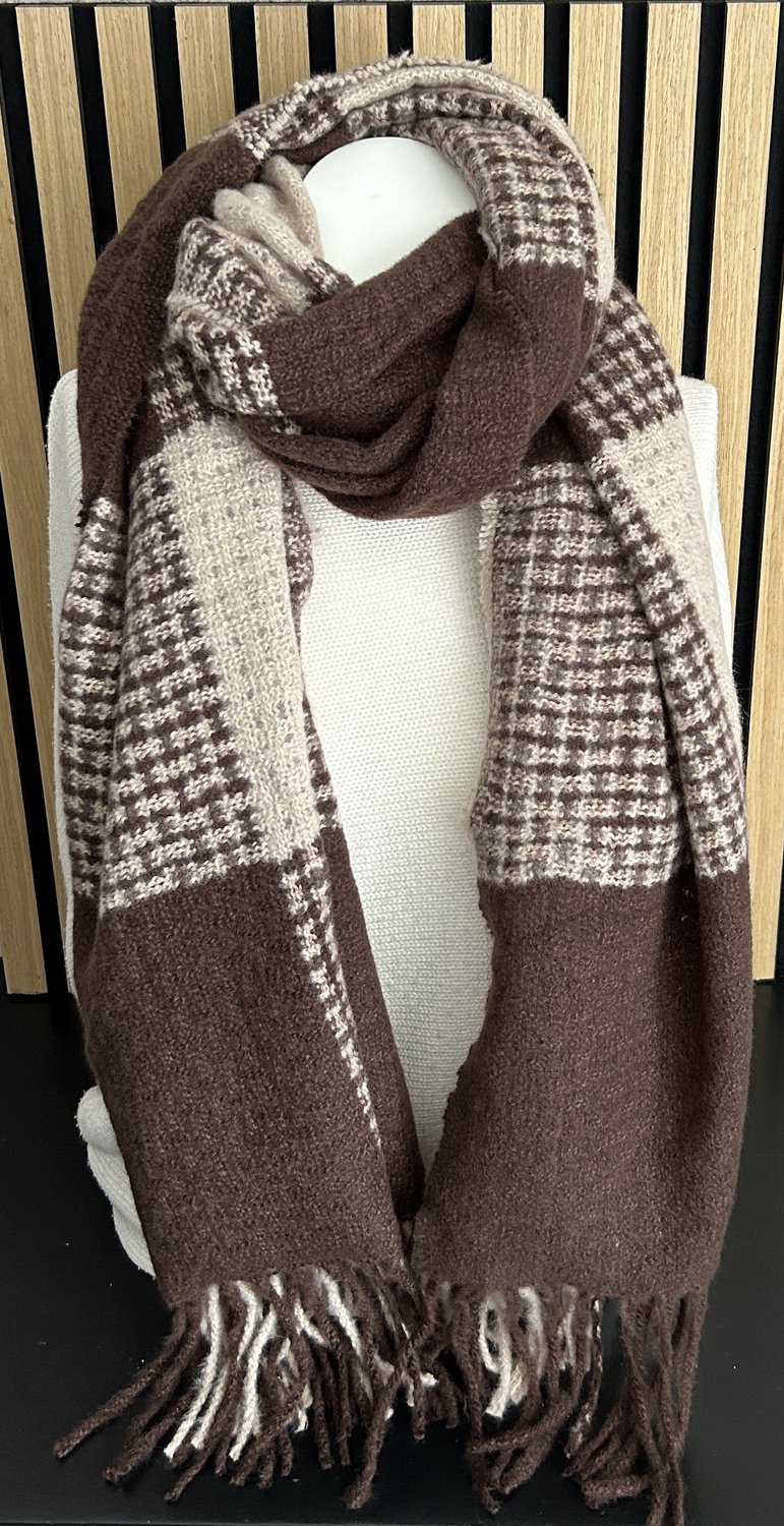 Heren Sjaal Bruin-Beige