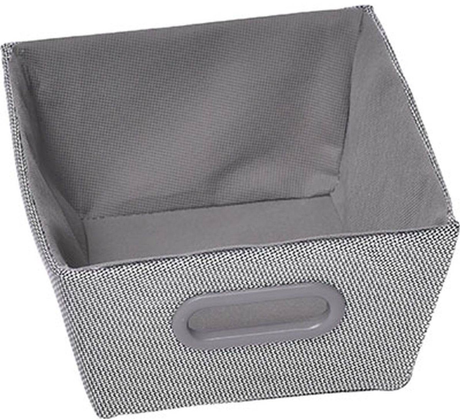 Panière dressing en polyester H. 10,5 x L. 20,5 x P. 26 cm argenté