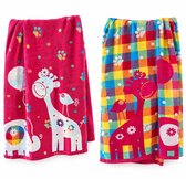 Stranddoek 1+1 100 % katoen voor babys&peuters Roze