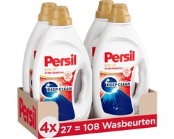 Persil Vloeibaar Wasmiddel - Gel Stain Removal - Witte en Gekleurde Was - Voordeelverpakking - 4 x 27 = 108 Wasbeurten