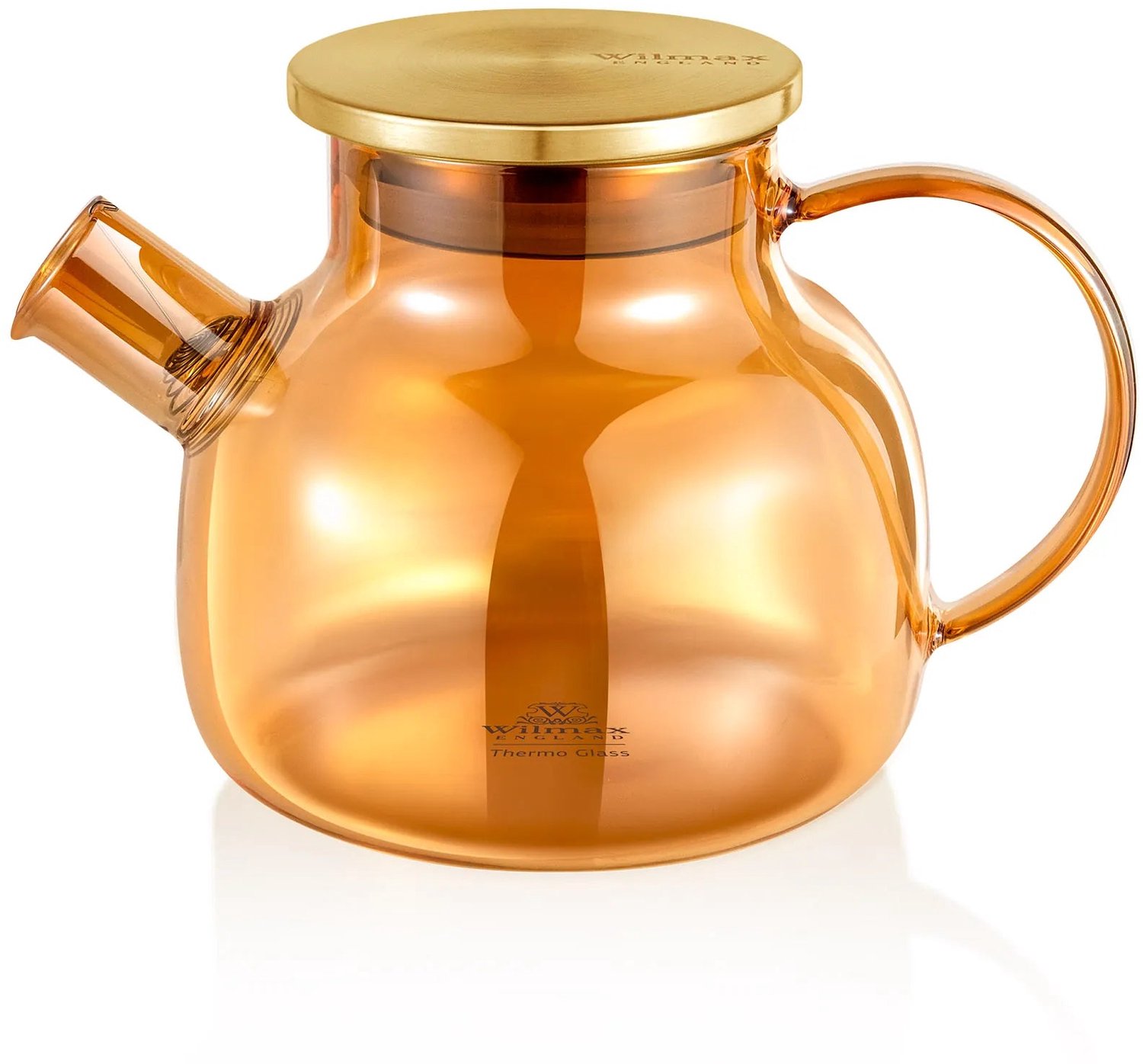 Wilmax Theepot 950 ml Thermoglas Veerfilter Goud WL-888810003/A