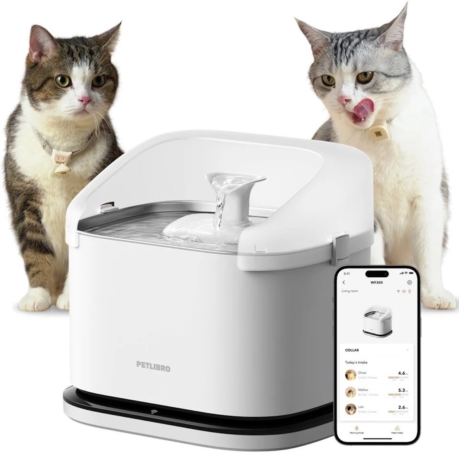SB Supply Europe Petlibro Slimme Drinkfontein voor Katten Wit - afbeelding 3