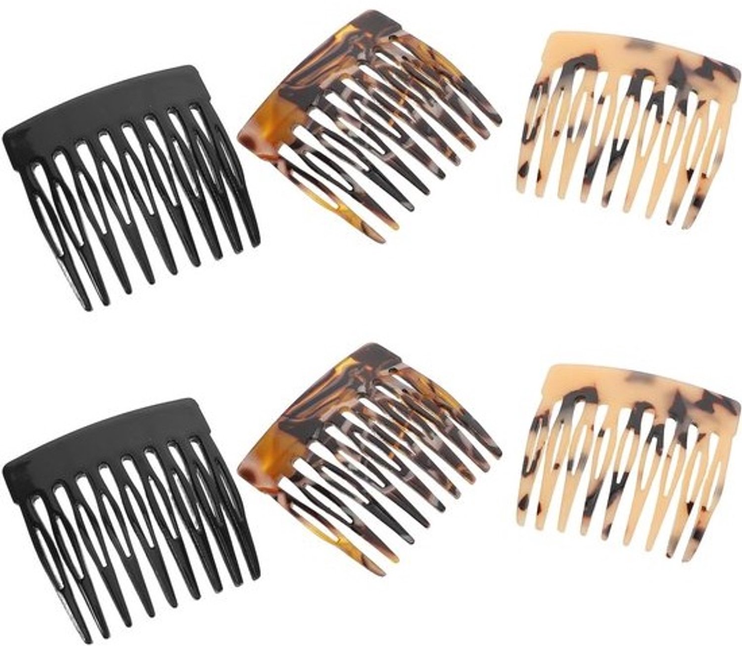 Franse zijkammen - Haarstylingkam van acetaat - Dagelijks stylen - Antistatische werking - 5 cm - Diverse kleuren