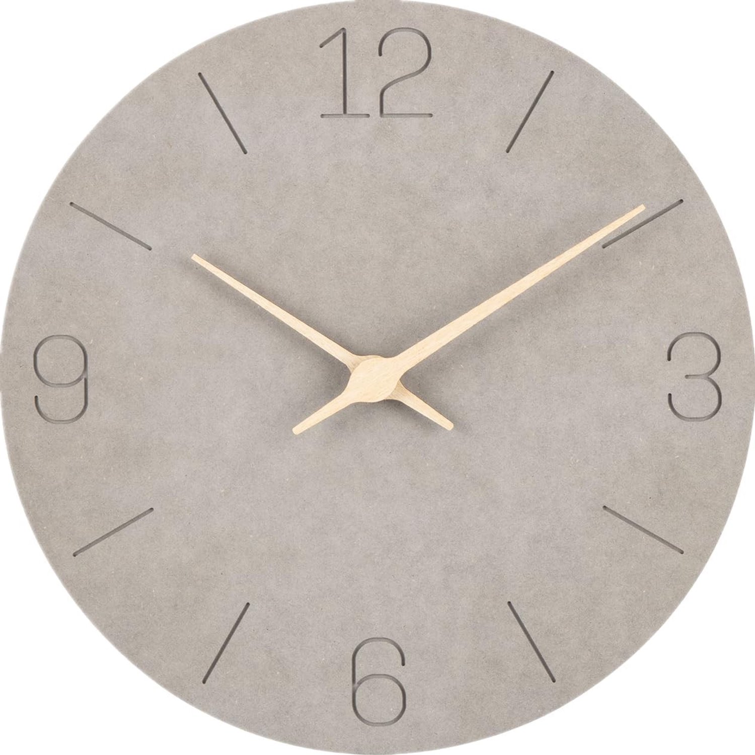 Stijlvolle Grijze Wandklok van 30 cm - Stille, Batterij-aangedreven Klok voor Keuken, Slaapkamer en Woonkamer Decoratie