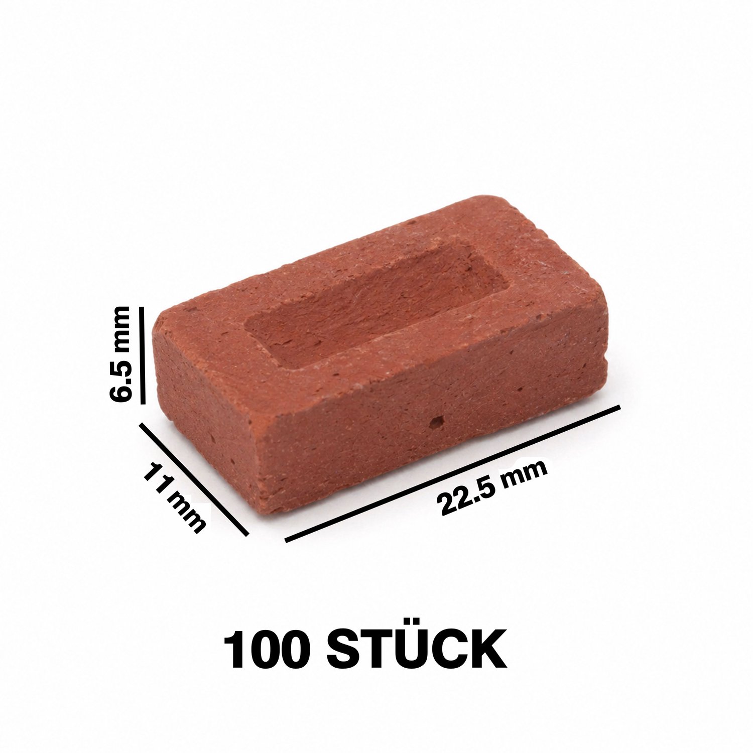 Jungengel Miniatuur Bakstenen 100 Stuks Rood - Modelbouw Bakstenen Schaal 1:16 - Mini Stenen voor Diorama Poppenhuis Miniatuurhuis - Knutselstenen Hobby DIY - Realistische Baksteen Optiek
