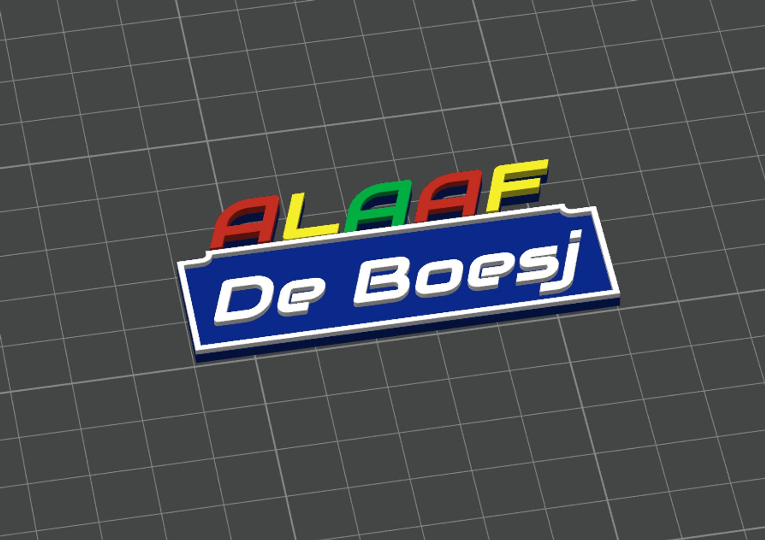 Naamspeldje ALAAF DE BOESJ - 70X30X3MM