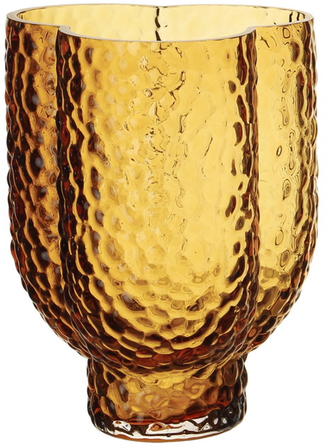 Element Accessories design vaas PETAL amber kleur - Belgisch merk - Element Accessories - bloemenvaas - 18 cm hoog