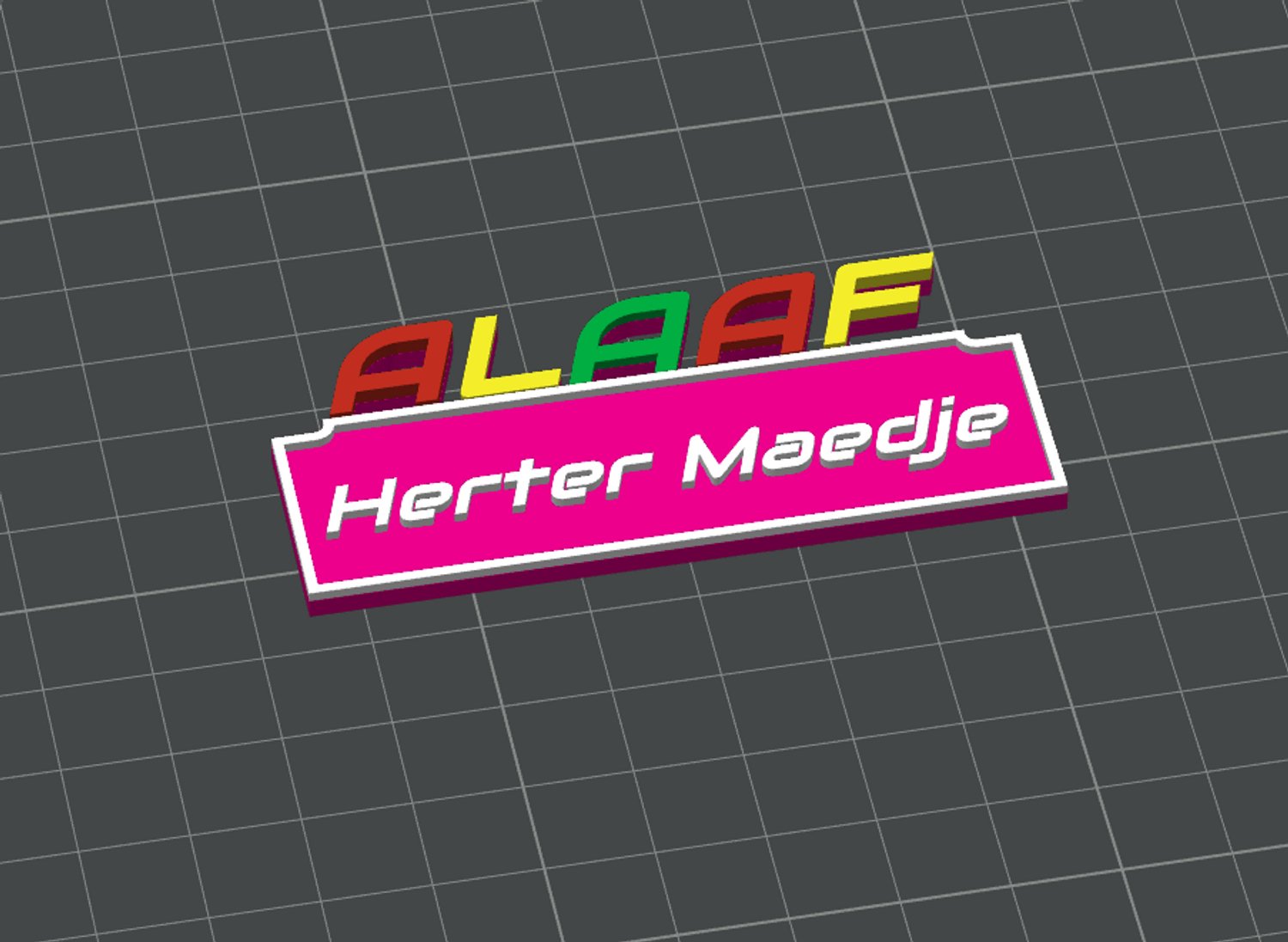 Naamspeldje ALAAF HERTER MAEDJE - 70X30X3MM