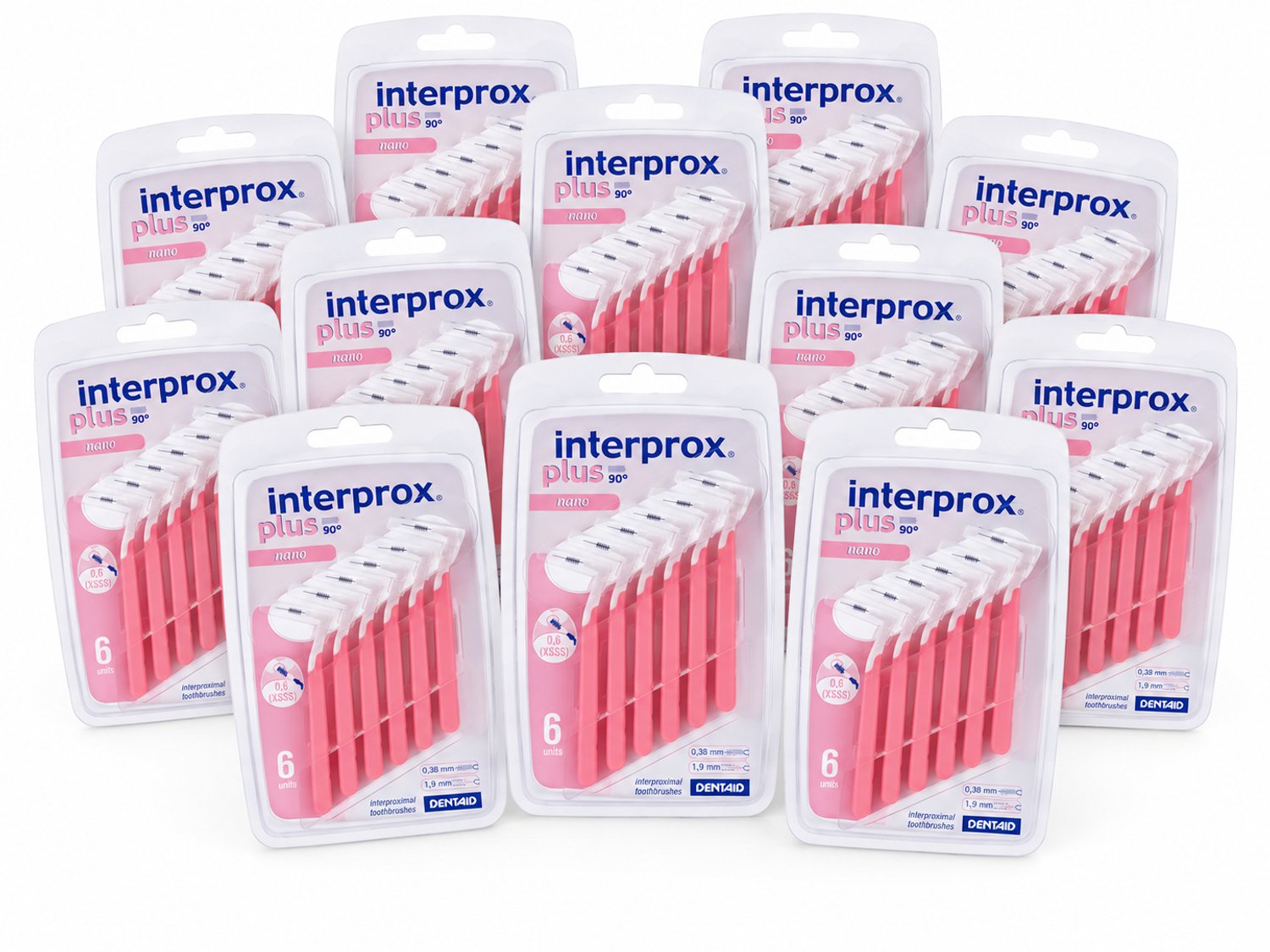 12x Interprox Plus Nano PHD 0.7 Roze - 6 stuks