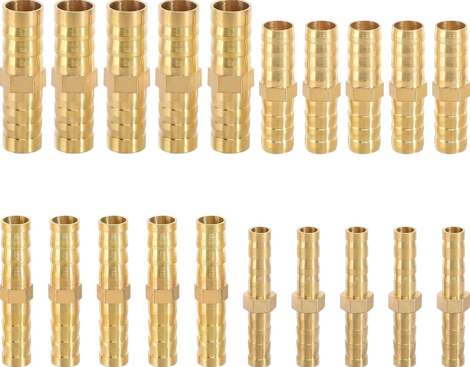 20 Stuks Messing Slangaansluitingen Set voor Brandstof en Olie
