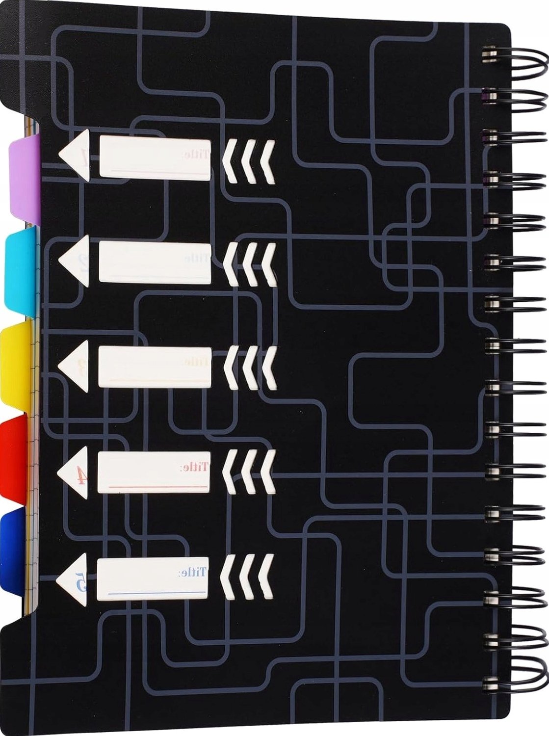 Spiral Notitieboek A5 Zwart Dik Papier Met Register