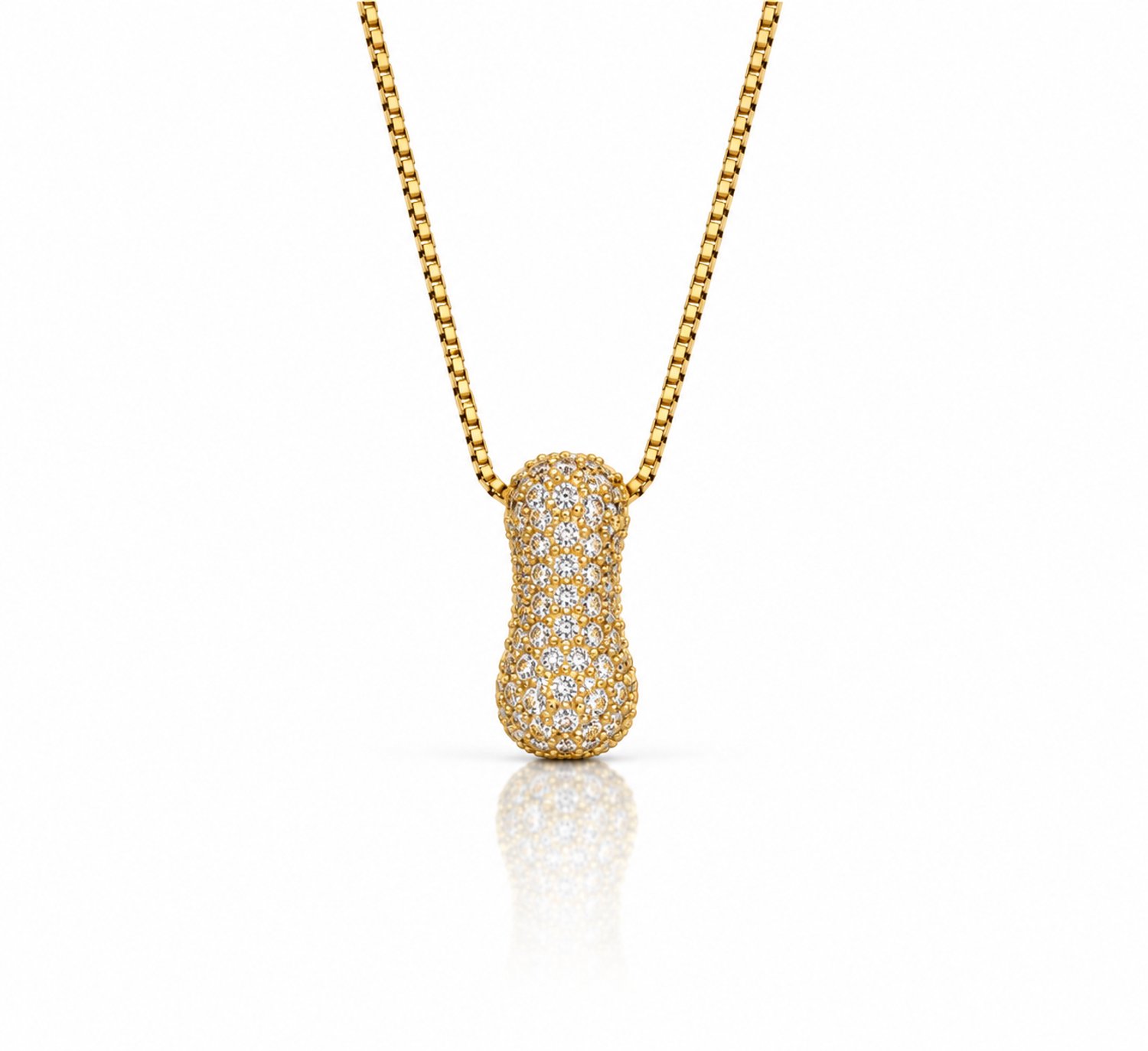 Maevi® Letter Ketting - Letter: I - Glitter Letterketting - Zirkonia Ketting - Lengte: 40 cm - Inclusief Luxe Verpakking - 18K Verguld Goud - Gouden ketting / Gouden letter - Hoge Kwaliteit - Luxe Ketting - Cadeau voor Vrouw / Dames / Moeder / Mama