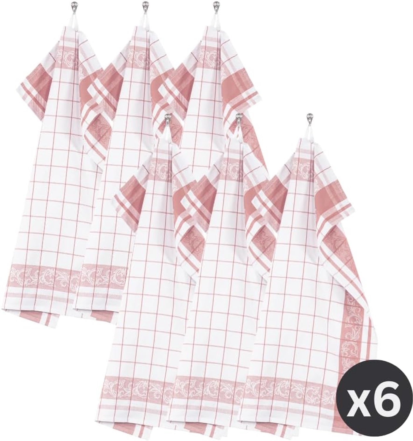 Tiseco Home Studio - Kitchen towel PHARAO ARABESQUE - SET/6-100% cotton - with hanging loop - ultra-absorbent - ShopVlot