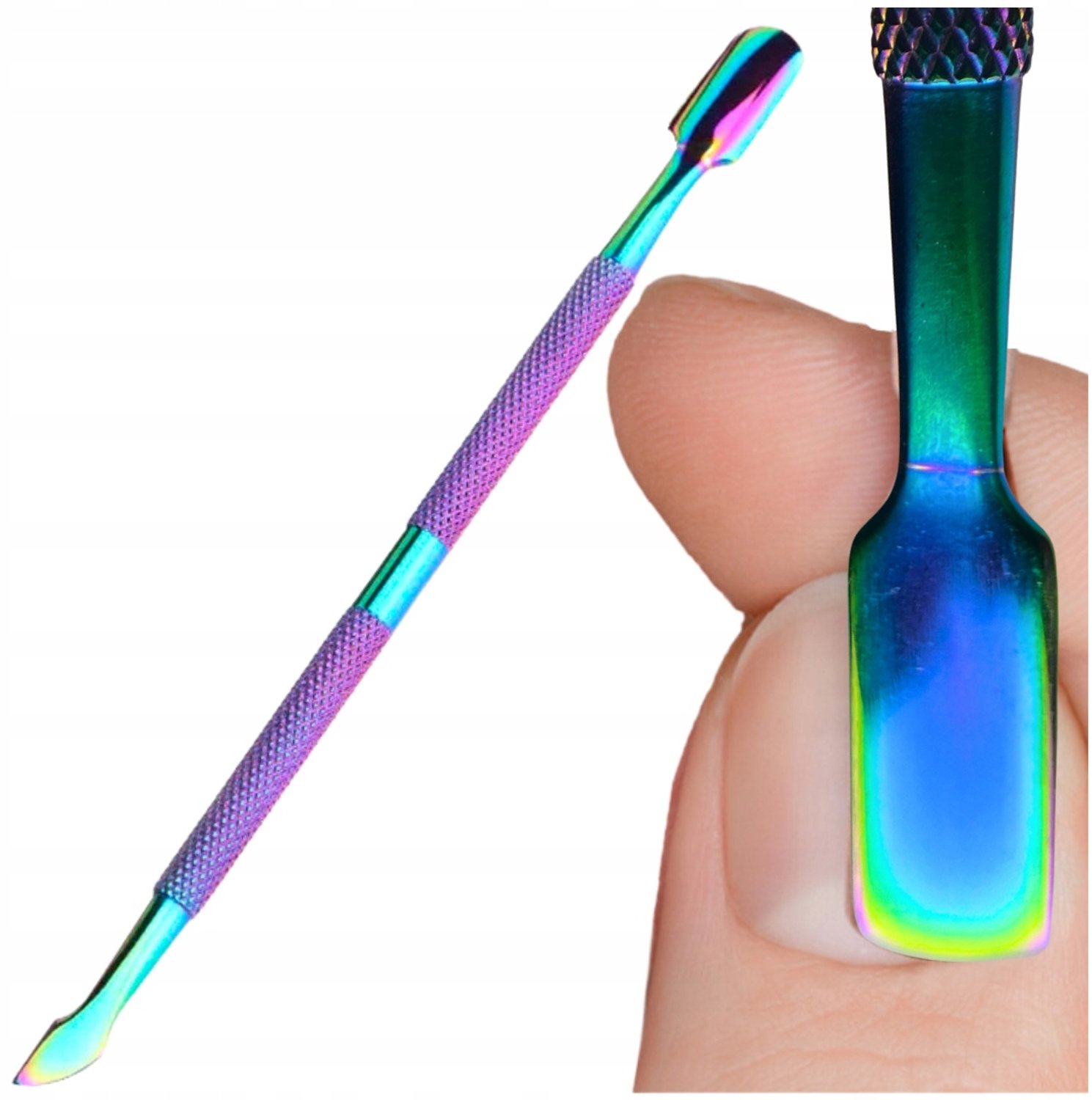 RAINBOW Kopytko/Pusher voor Nagelriemen - Professioneel Manicure & Pedicure Gereedschap