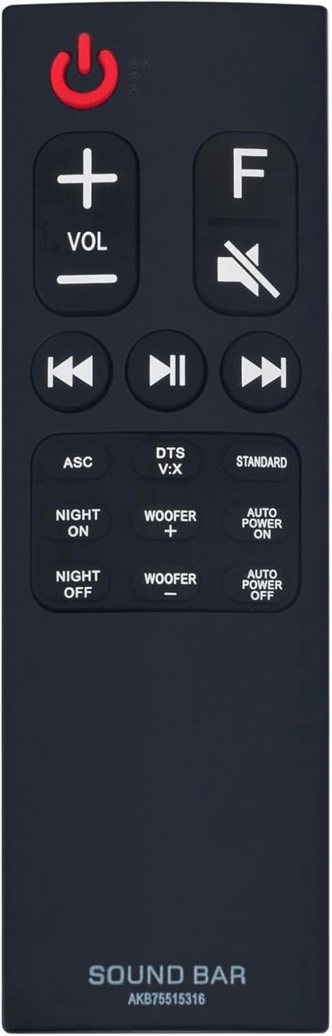 AULCMEET AKB75515316 Replacement Remote Control Compatible with LG Soundbar Stereo Speaker LASC47 LK72B LAS465B - ShopVlot