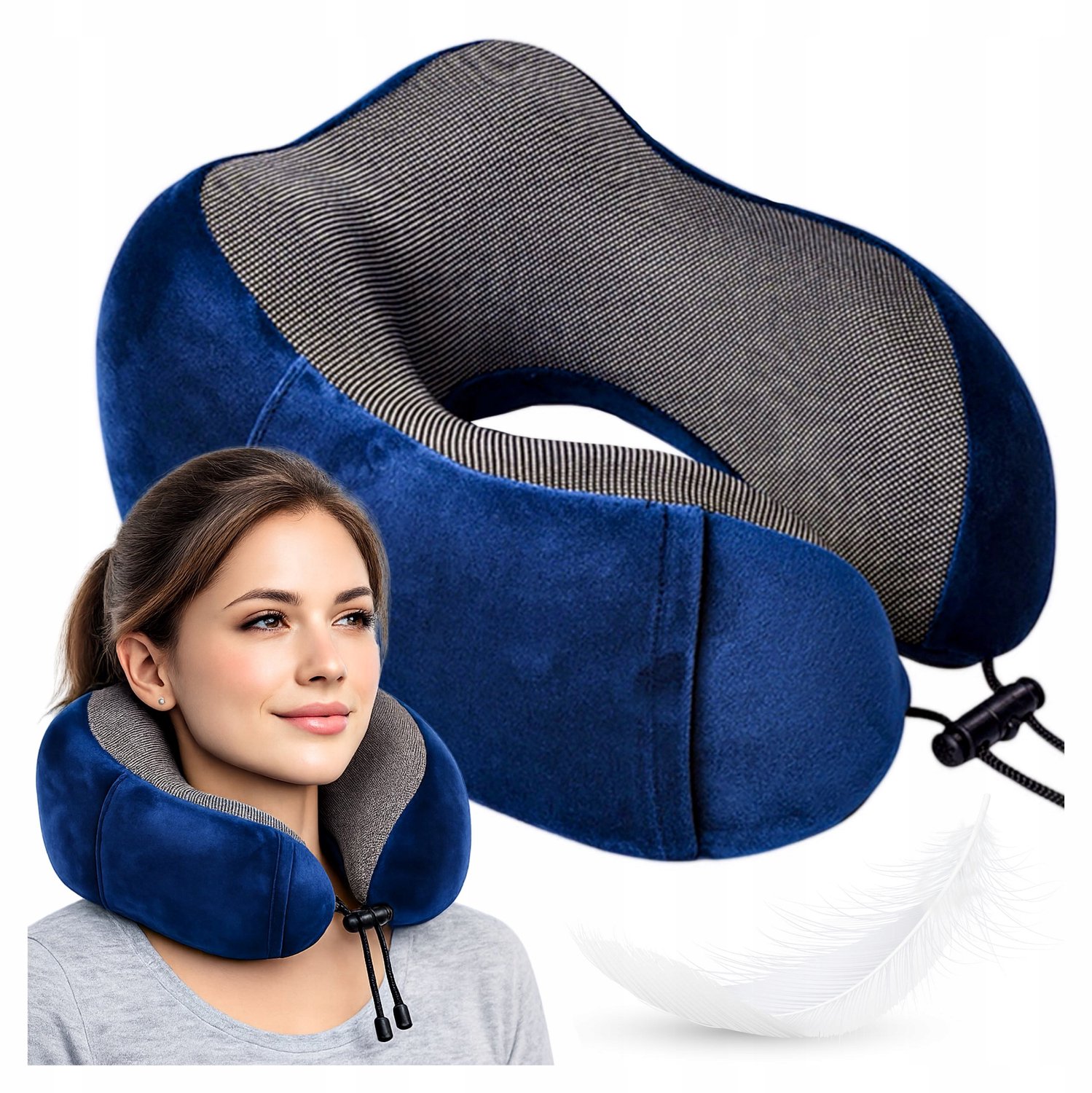 Reiskussen Neksteun Vliegtuig Auto - Memory Foam 3D Ergonomisch