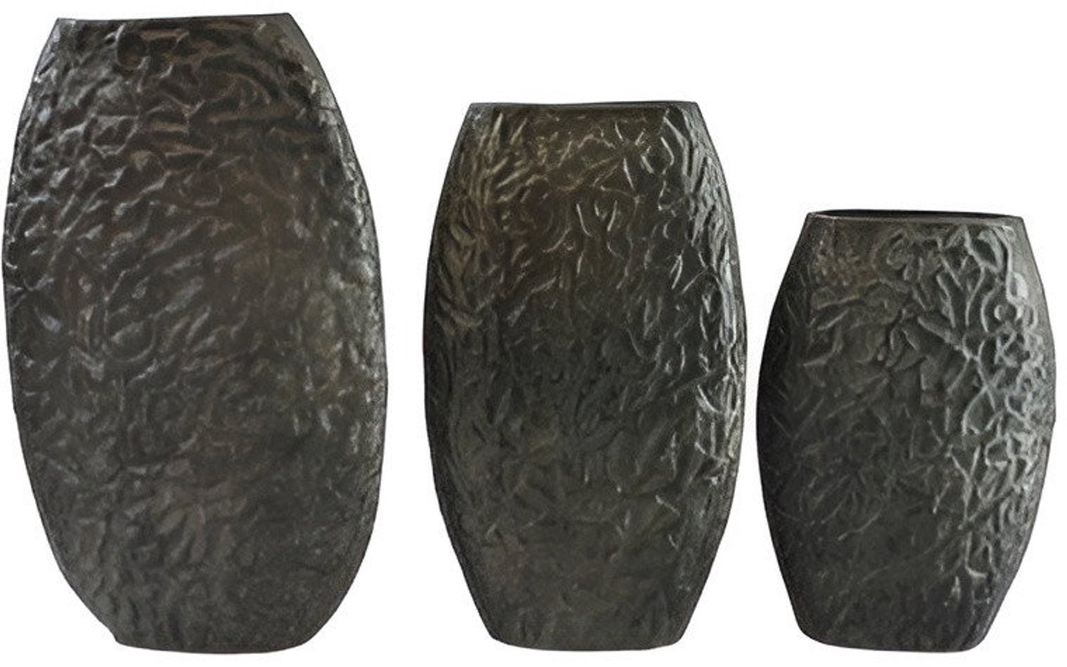Aluminium long vase Sm.Black M 32x48cm 1 stuk Buitengewoon de Boet