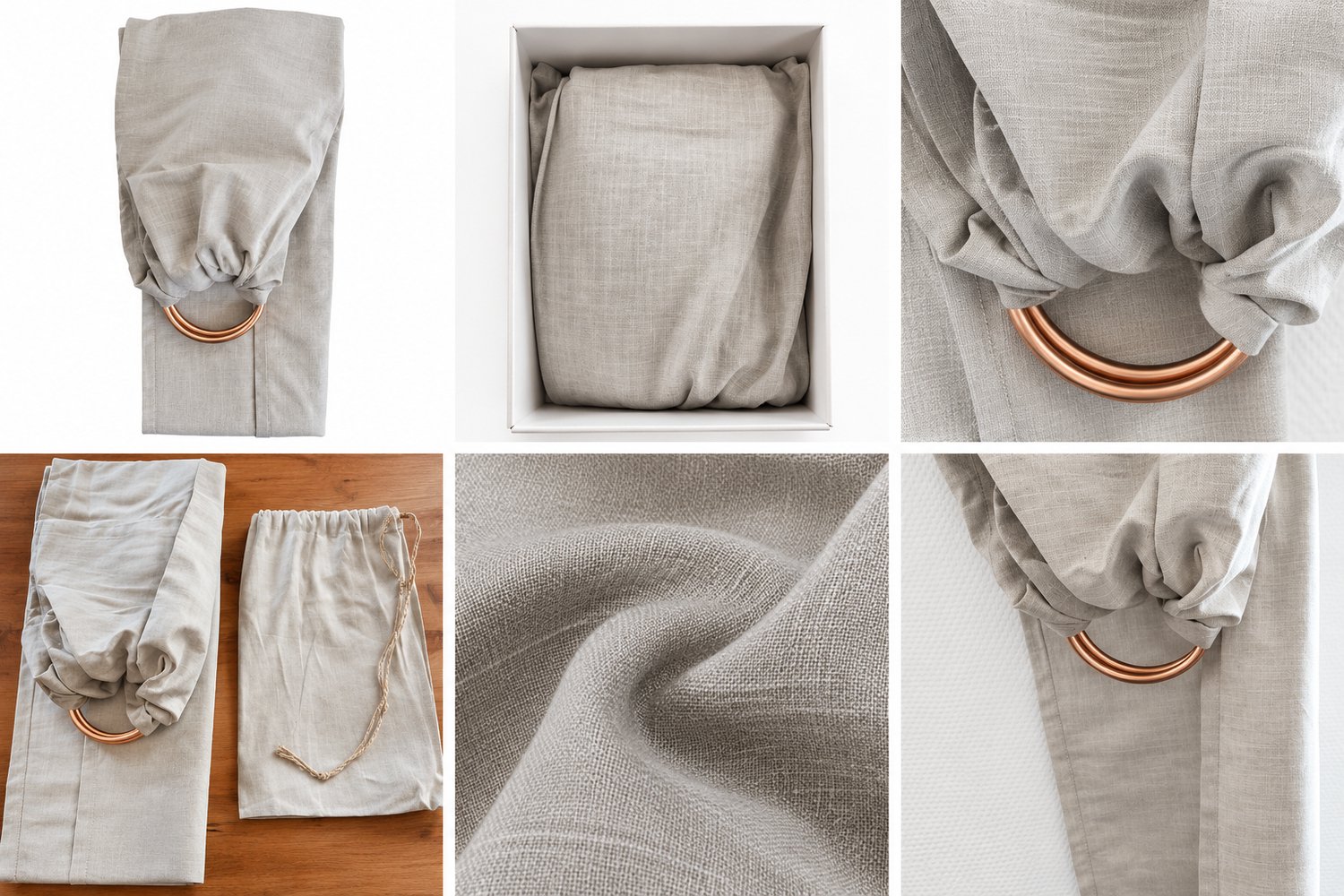 Ringsling Baby Draagdoek Grijs – Draagdoek met Ringen – Verstelbare Babydrager – Draagdoek Baby – foto 2
