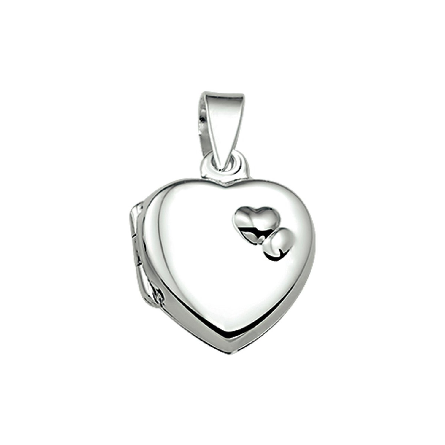 zilver medaillon hart 1018574