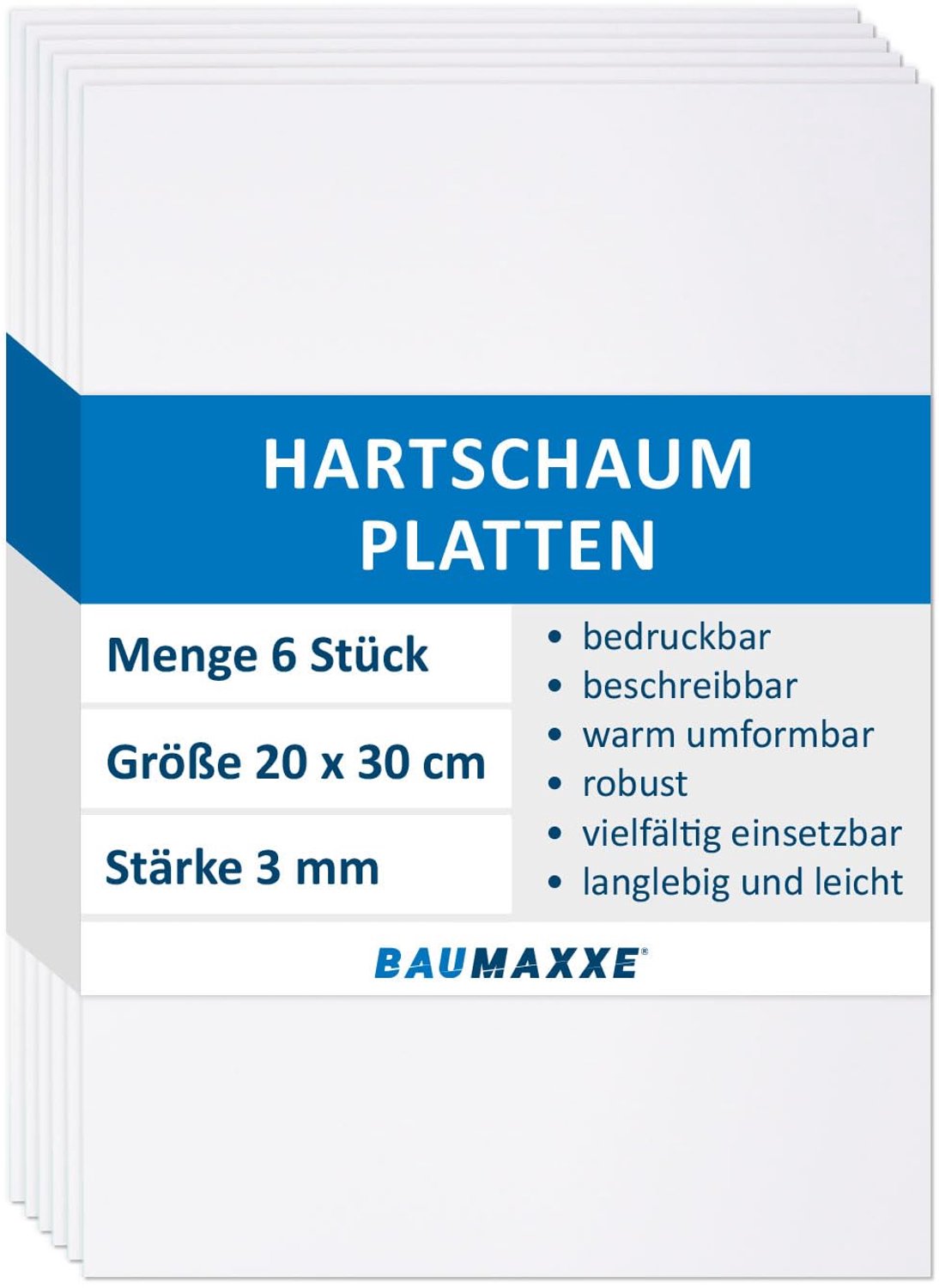 PVC Hard Foam Panelen 30x20cm - 3mm Wit - Matte afwerking - Ideaal voor knutselen en modelbouw - ShopVlot
