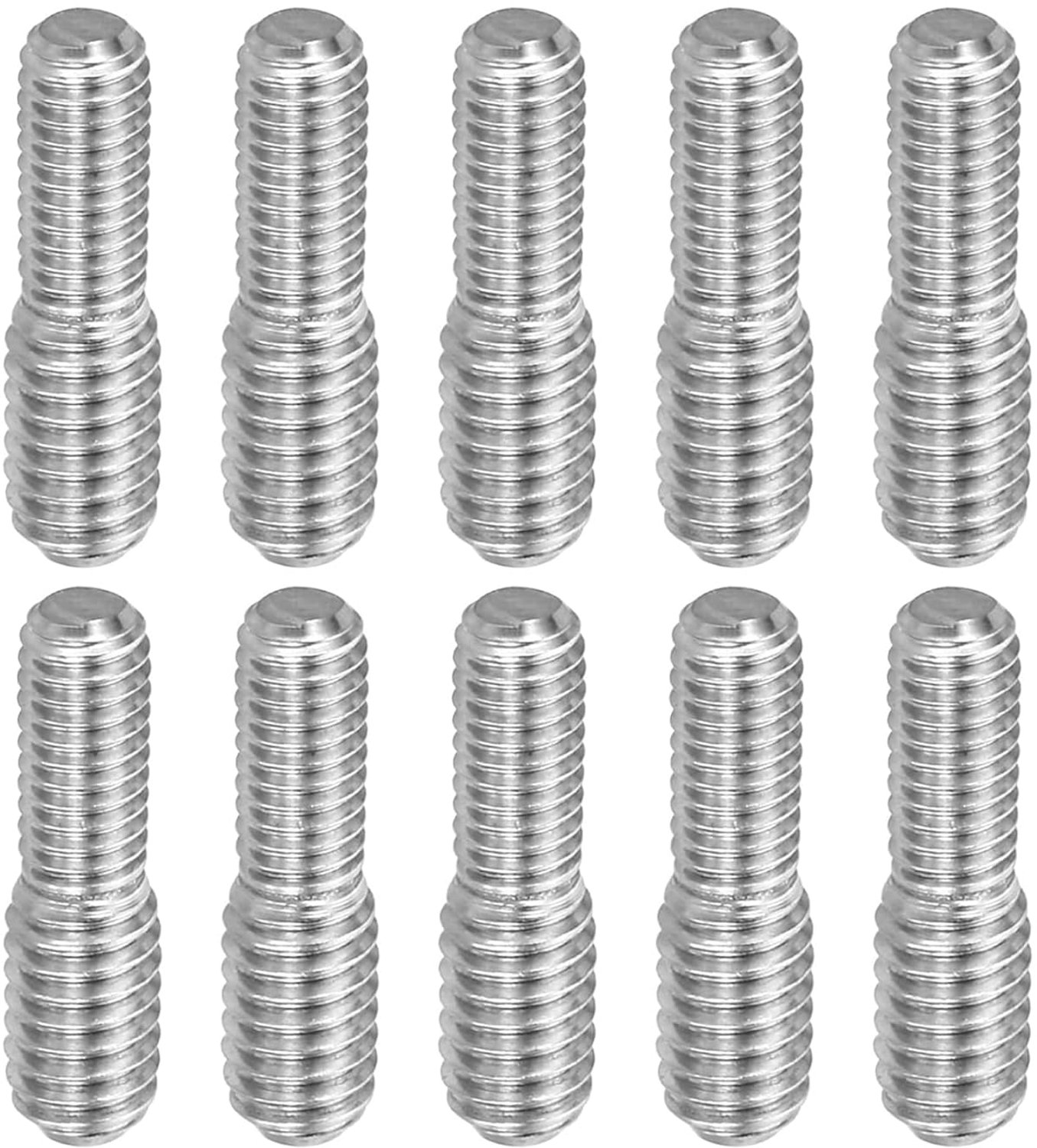 Dubbelzijdige schroefbouten M5 x M6 - RVS 304 - 10 stuks - Voor duurzame verbindingen - ShopVlot