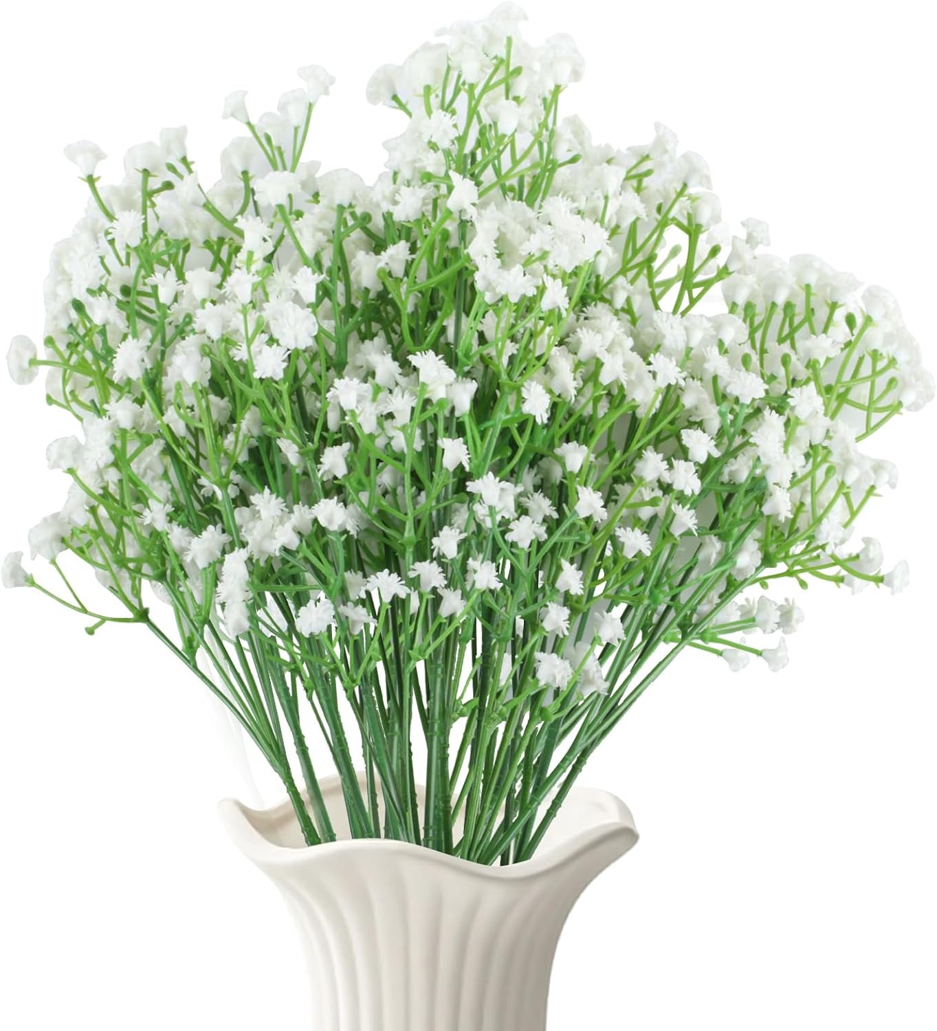 SnelShoppen - Pack van 22 Kunstmatige Gypsophila Bloemen 28 cm Wit - Decoratieve Kunstbloemen voor Bruiloft, Thuisdecoratie en Feestelijkheden