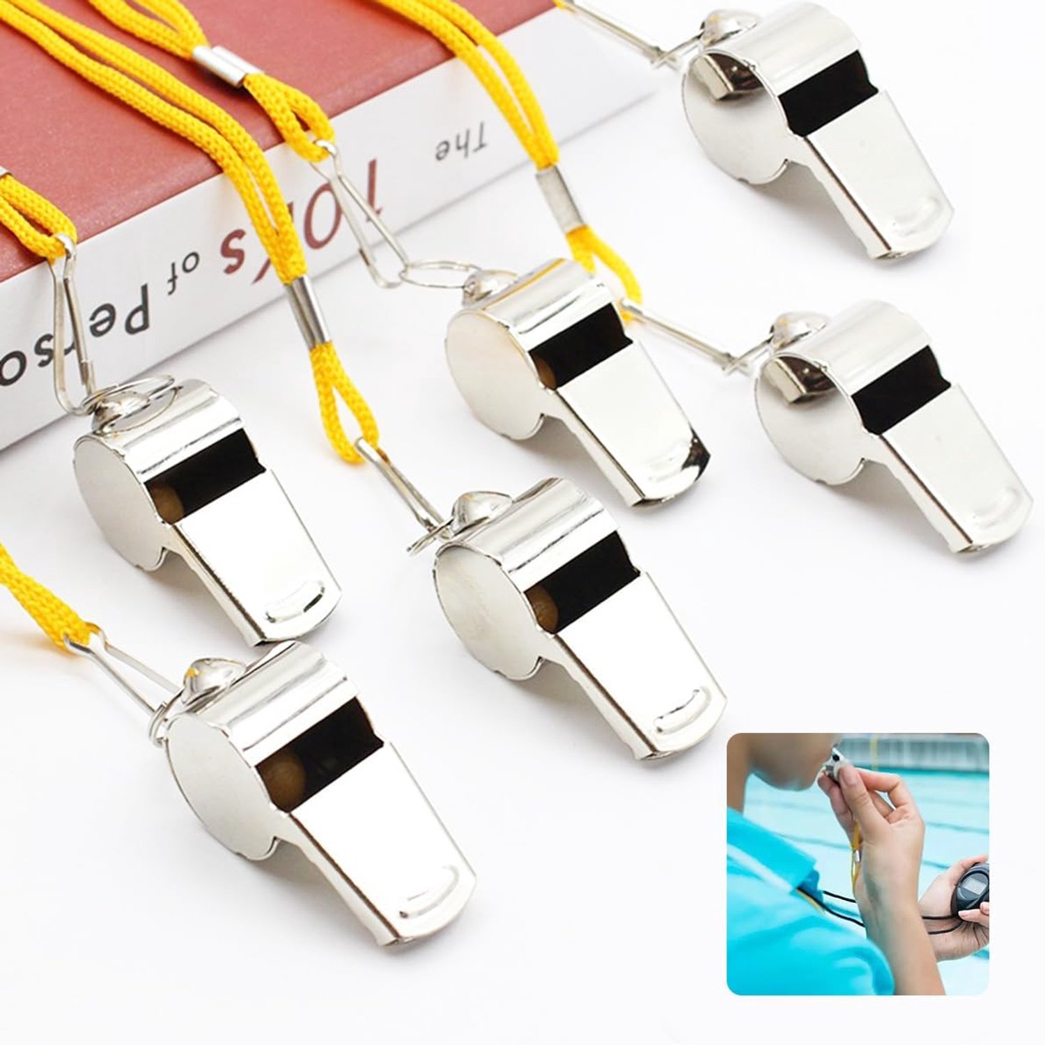 6pcs Sports Whistle, Referee Whistle, Referee Whistle, Powerful Whistle, Football Whistle, Outdoor Whistle, Loud - ShopVlot