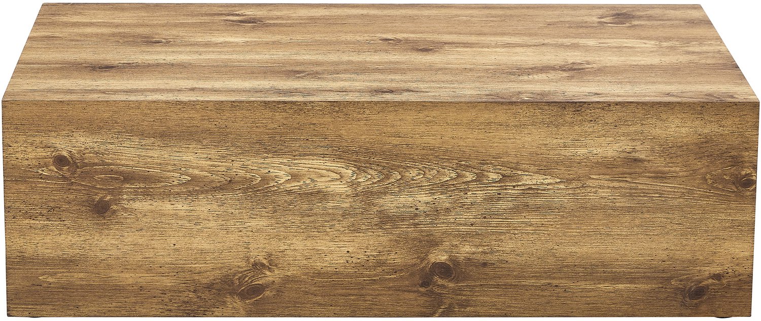 SONNENH Salontafel - Lage blokvorm - Geen montage nodig - 90 x 50 x 30 cm - Houtlook