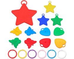 Pack of 18 Balloon Weights, Colorful Balloon Weights for Helium Balloons and Balloons with Heart, Star, Circle and - ShopVlot