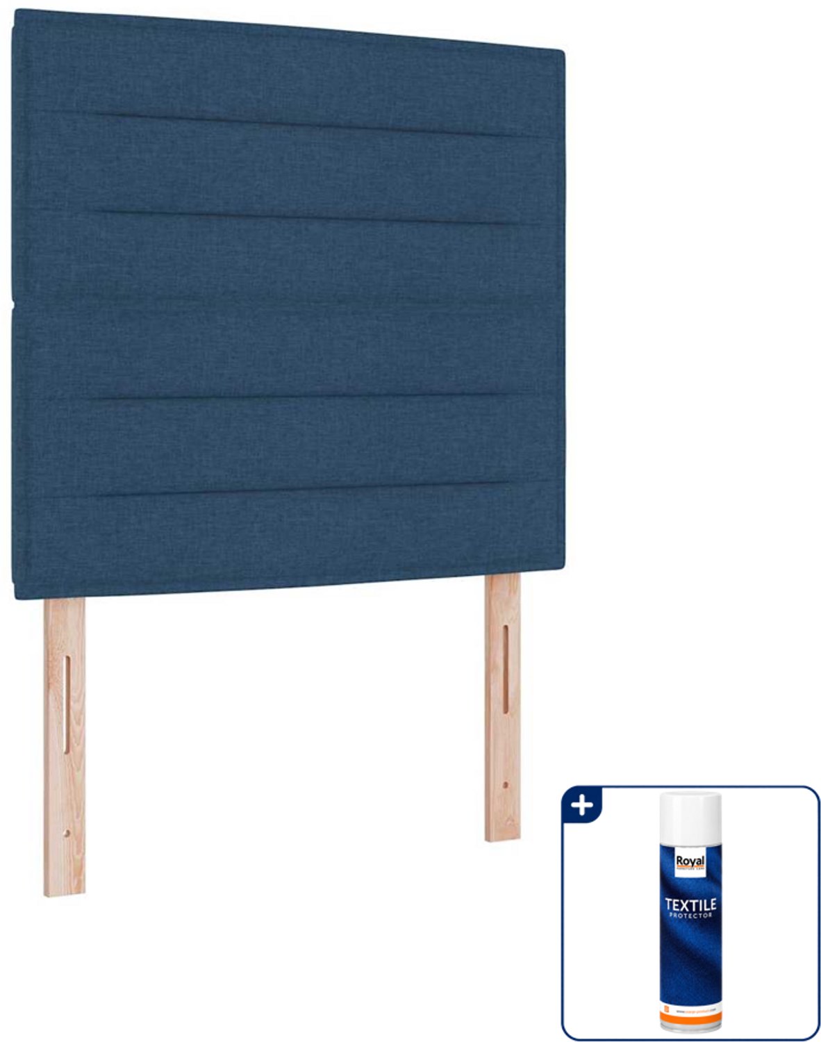 vidaXL LED boxspringbed - 80 x 200 cm - blauw - Inclusief textielbeschermer 500 ml