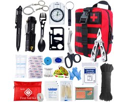Survival kit - Professionele XL survivalset- Survival armband, zakmes, paracord armband, vuursteen vuurstarter kit, zaklamp, kompas - Noodpakket - Outdoor camping survival set - Survival spullen - Vuurstick - Gereedschappen & Accessoires