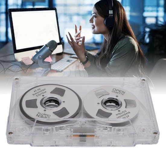 Lege Reel to Reel Cassette Tape van 50 Minuten - Dubbelzijdige Metalen Geluidsopname met Transparante Doos - Perfect voor Audio-opnames en Muziekarchivering — afbeelding 3