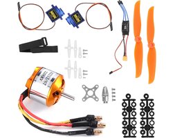 Krachtige 2200KV RC Motor Kit met 9G Servo, 6035 Propeller en 30A XT60 ESC voor Modelvliegtuigen en Radiografische Besturing