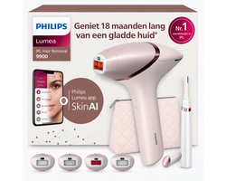 Philips Lumea IPL 9900 Series - IPL Ontharingsapparaat - AI haarvermindering analyse - 4 opzetstukken met trimmer - BRP959/00