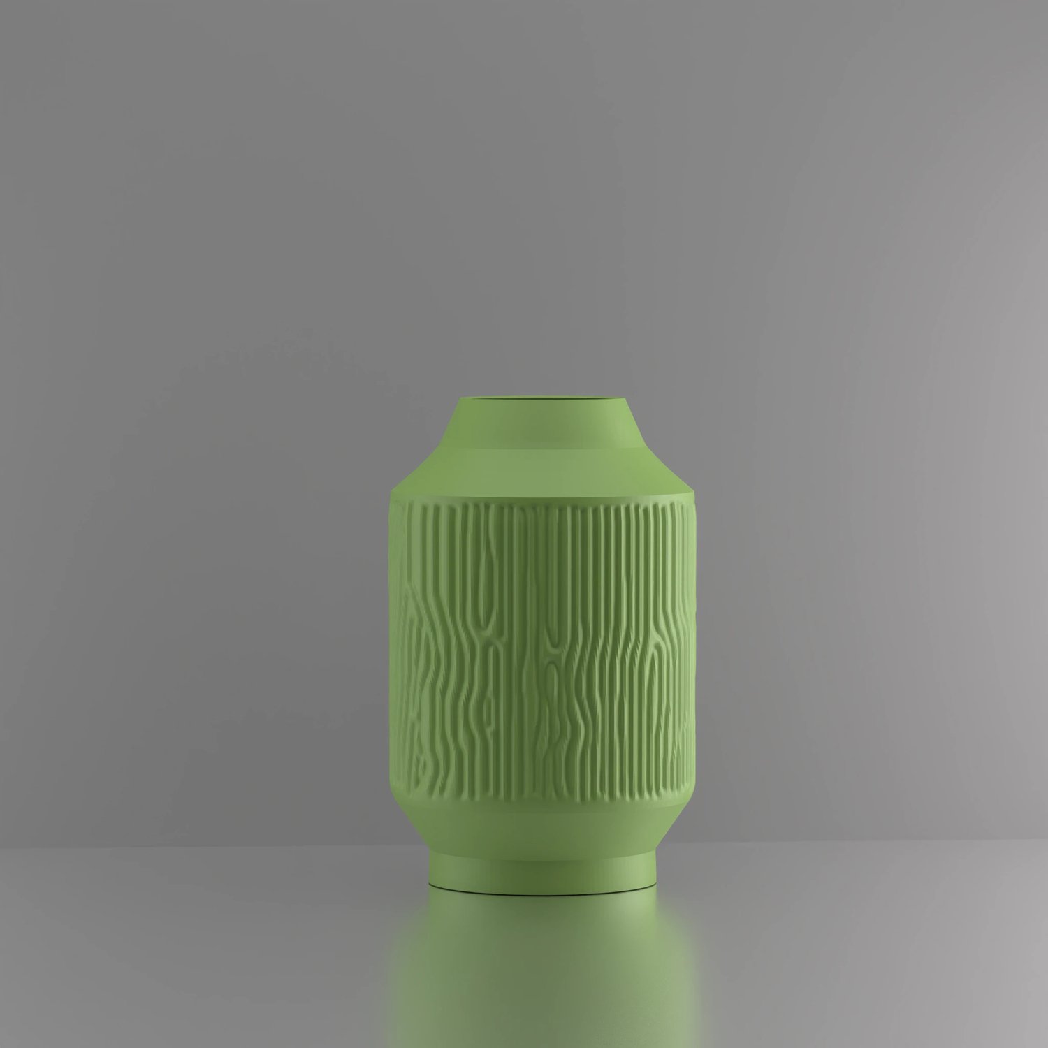 3d-gezellig Mysterie - Vaas - Waterdicht - Lichtgroen - Maat 25 cm - Kunststof - Modern - Bloemenvaas - 100% gerecycled PLA (bioplastic)