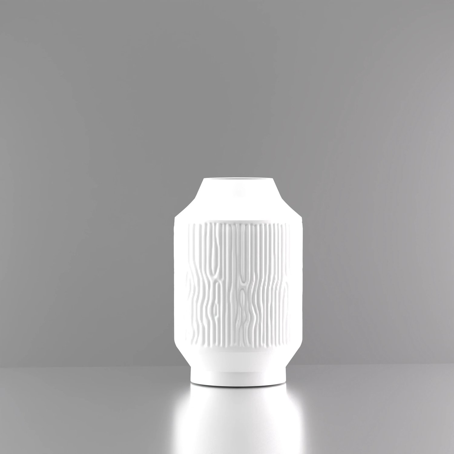 3d-gezellig Mysterie - Vaas - Waterdicht - Wit - Maat 25 cm - Kunststof - Modern - Bloemenvaas - 100% gerecycled PLA (bioplastic)