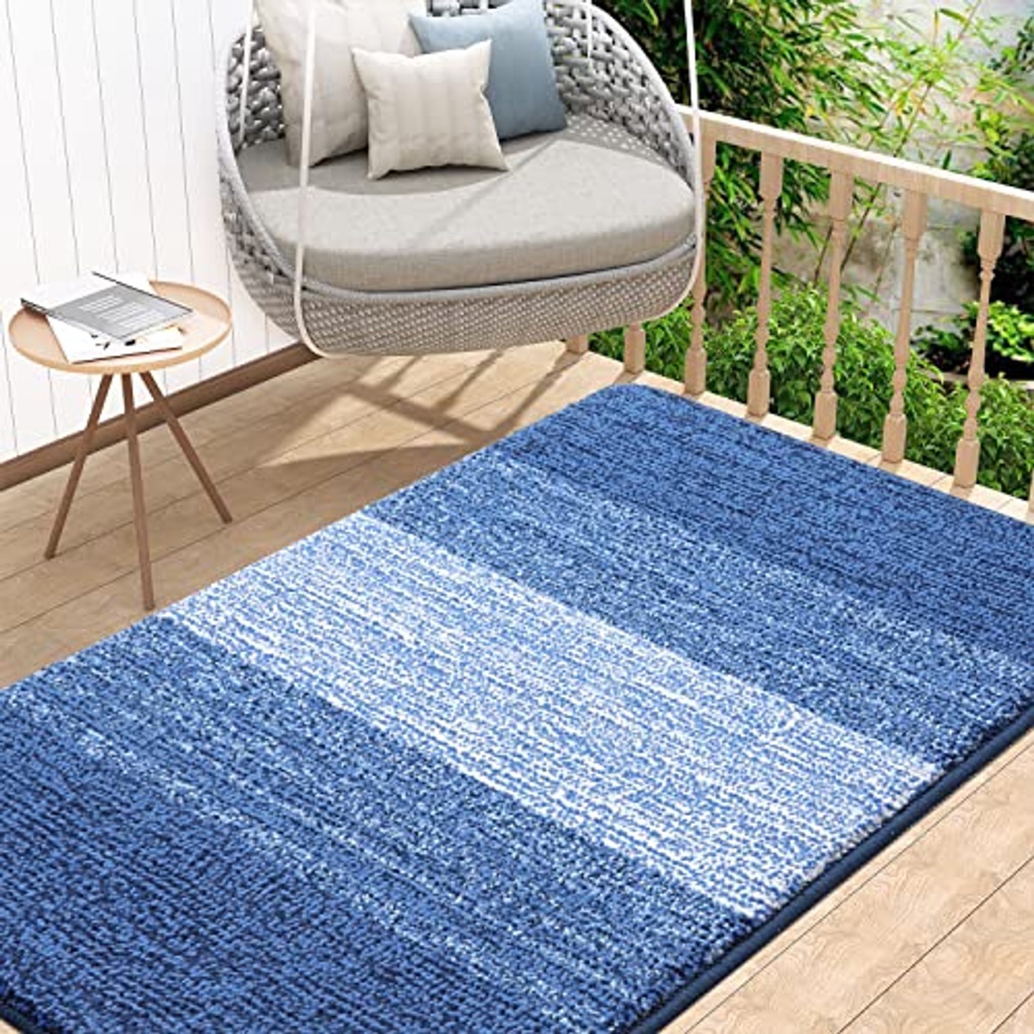 Homaxy Deurmat - Deurmat Antislip - Deurmat Binnen - Droogloopmat - Schoonloopmat - 82X122 cm - Marineblauw