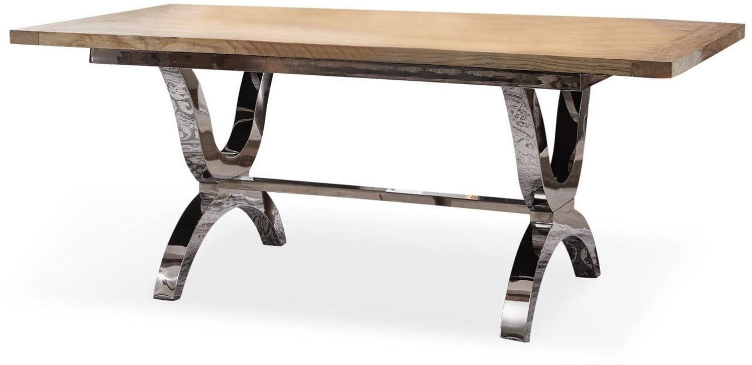 Loberon Tafel Grover zilverkleurig/bruin