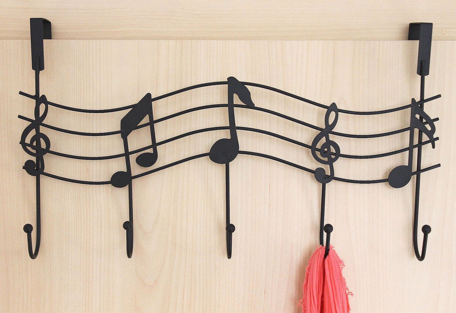 ‎DanDiBo Deurkapstok Melody - Zwart metaal - 42 cm