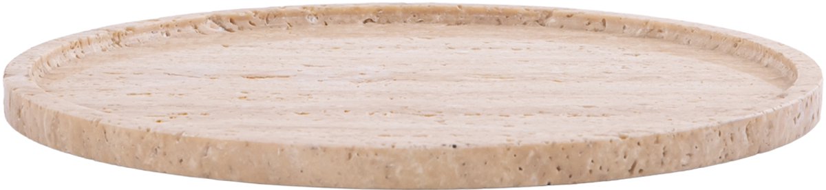 PTMD Brence Natural Travertine Round Shaped Plate S