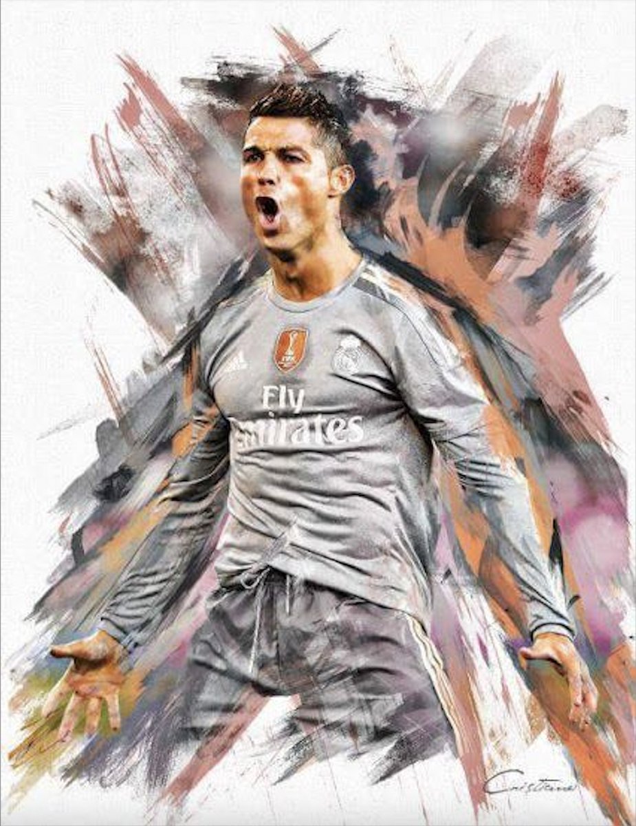 TOPMO- Cristiano Ronaldo - 40 x 50 CM - Diamond painting pakket - HQ Diamond Painting - volledig dekkend - Diamant Schilderen - voor Volwassenen – ROND