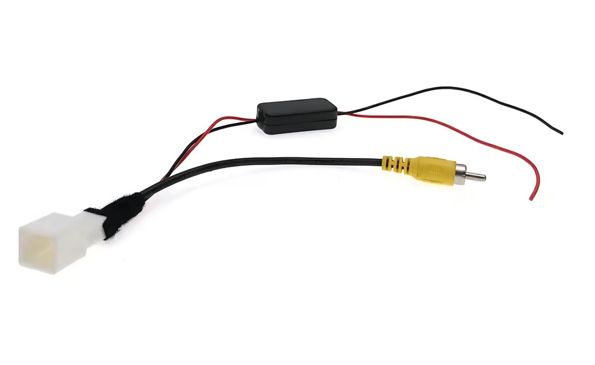 Iso 8pin tulp RCA kabelset voor achteruitrijcamera Carplay en Android autoradio | Geschikt voor o.a. Toyota Aygo, Peugeot 108, Citroen C1 | Camera kabel 6v converter stekker connector verloopstekker aansluiting