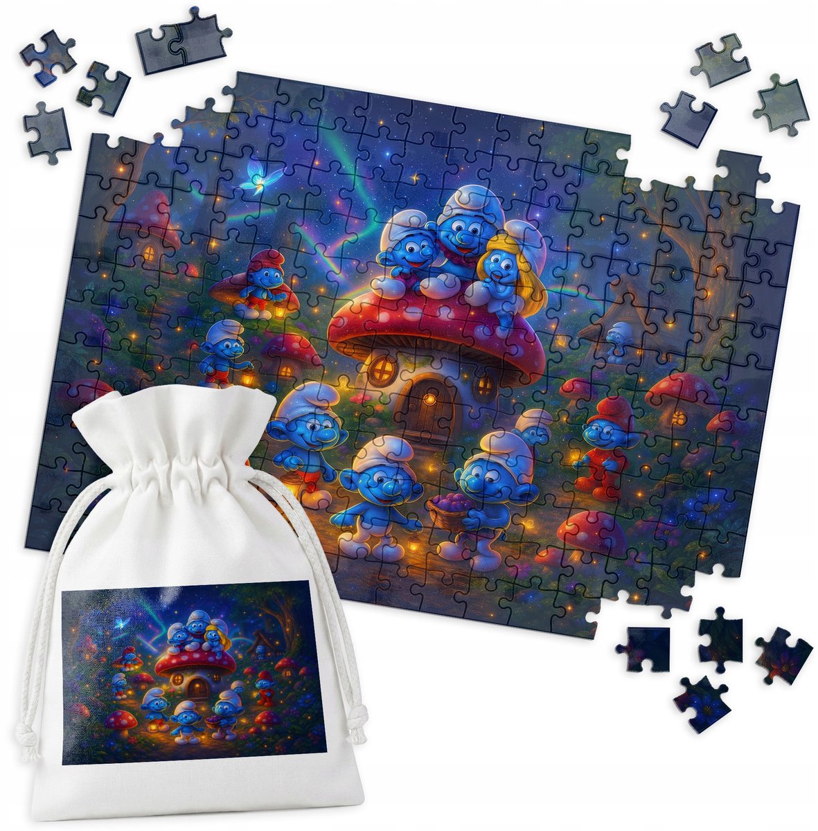 Merkloos Puzzel 192 Stukjes - Kleurrijke Kinderpuzzel