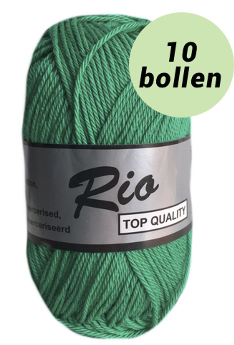 Lammy yarns Rio katoen garen - groen turquoise (370) - 10 bollen