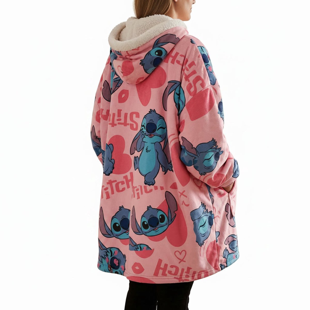 Disney Lilo & Stitch Hoodie Fleece Deken - Volwassen - One Size - Polyester
